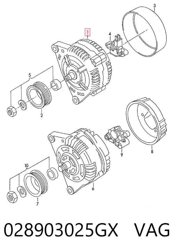 Генератор 028903025GX VAG