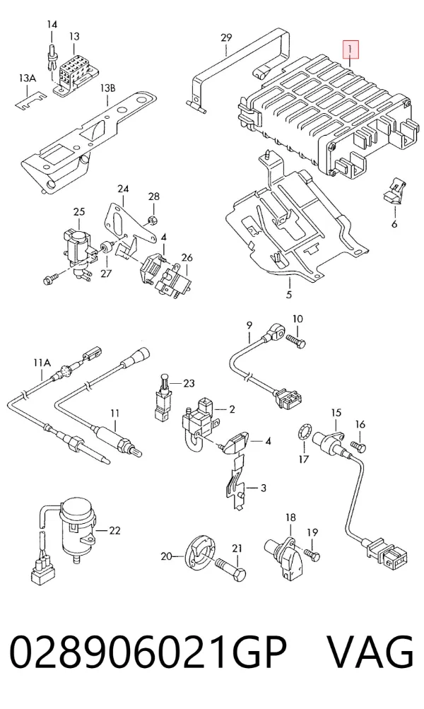 Електронний блок керування двигуном 028906021GP VAG