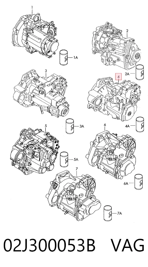 Коробка передач 02J300053B VAG
