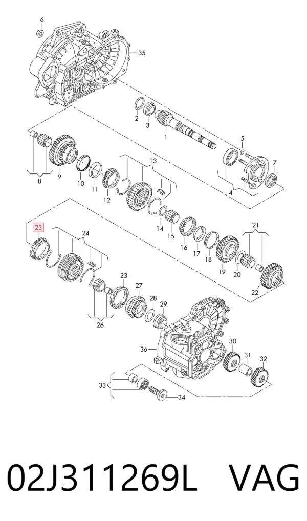 Кільце синхронізатора 02J311269L VAG