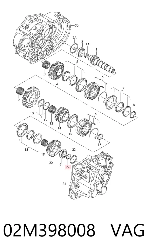 Кільце маточини 02M398008 VAG