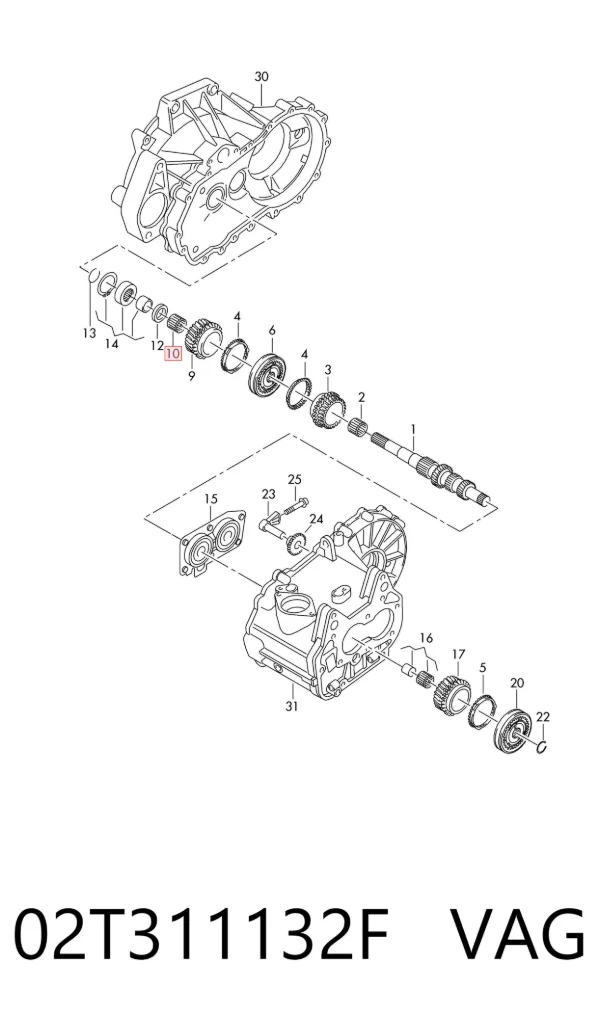 Підшипник КПП 02T311132F VAG