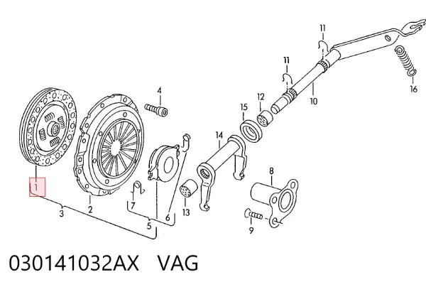 Диск зчеплення 030141032AX VAG