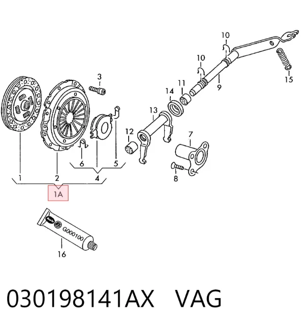 Зчеплення 030198141AX VAG