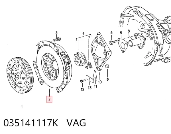 Корзина зчеплення 035141117K VAG