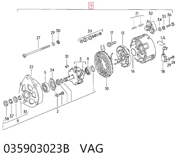 Генератор 035903023B VAG