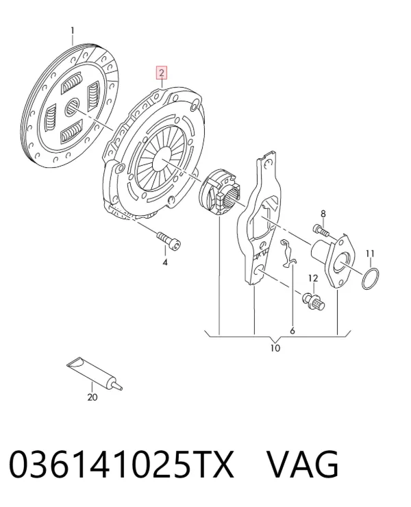Корзина зчеплення 036141025TX VAG