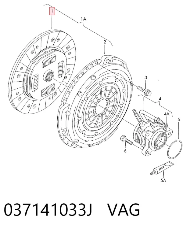 Диск зчеплення 037141033J VAG