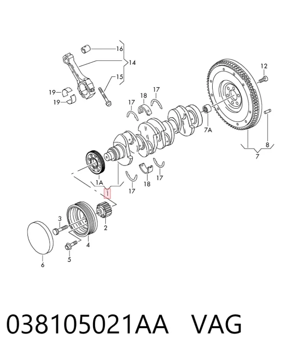 Колінвал Audi A3 8P1