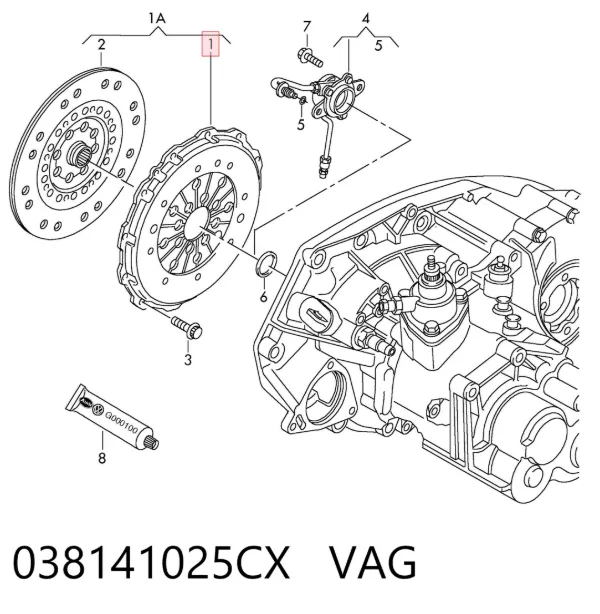Корзина зчеплення 038141025CX VAG