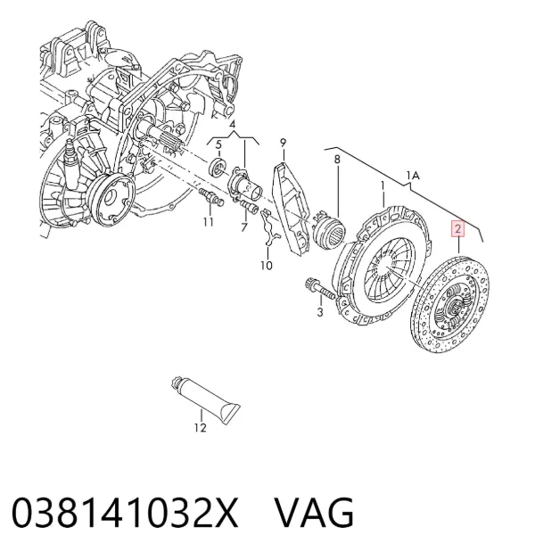 Диск зчеплення 038141032X VAG