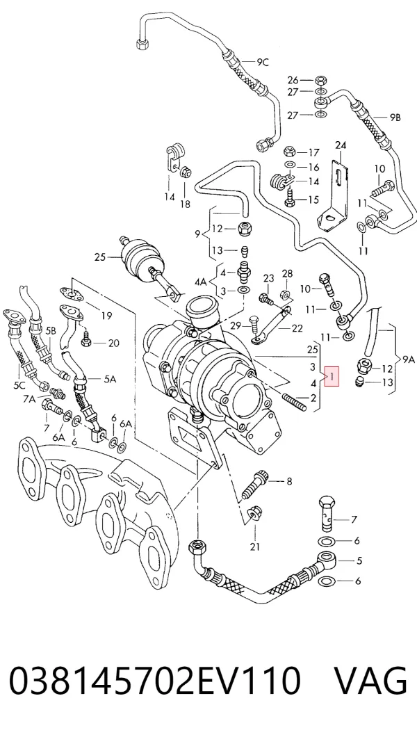 Турбіна 038145702EV110 VAG