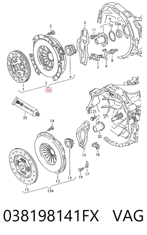 Зчеплення 038198141FX VAG