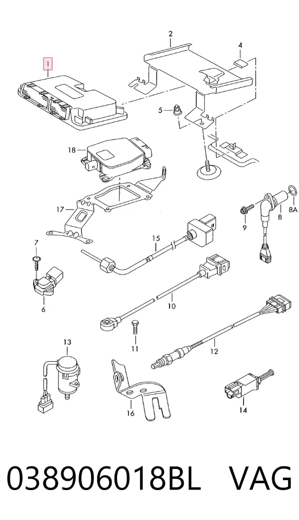 Електронний блок керування двигуном 038906018BL VAG