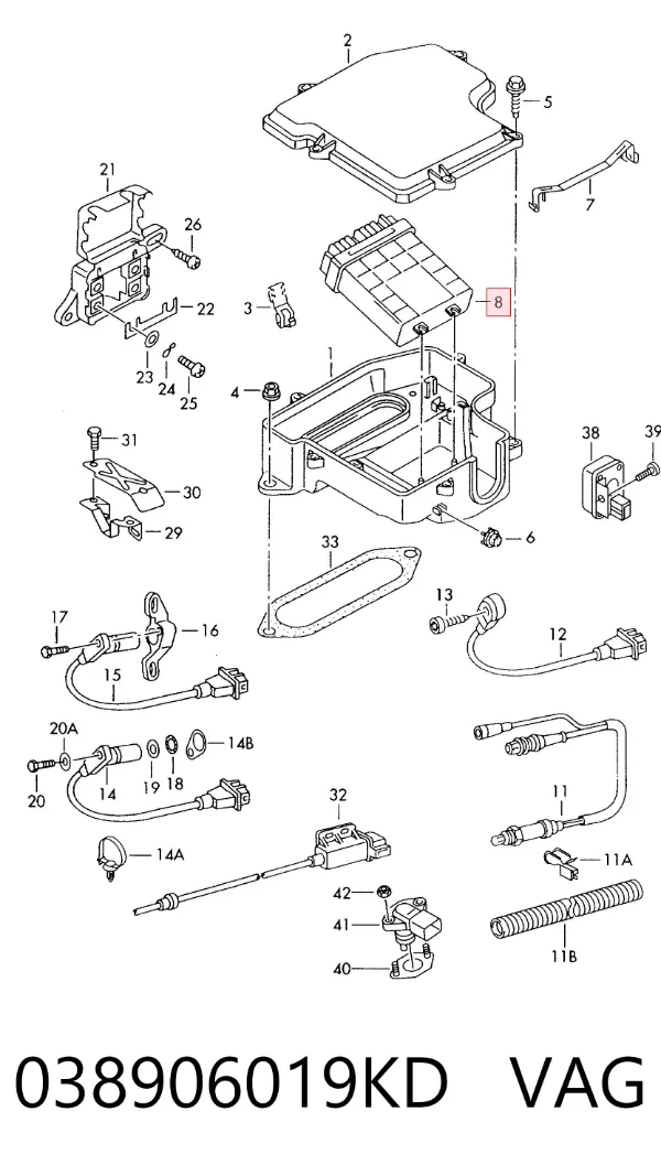 Електронний блок керування двигуном 038906019KD VAG