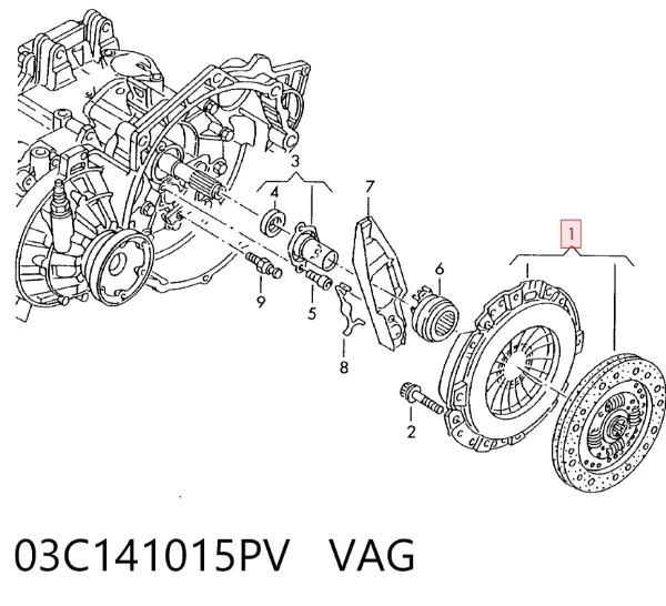 Зчеплення 03C141015PV VAG
