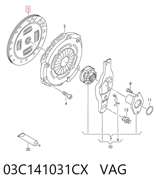 Диск зчеплення 03C141031CX VAG