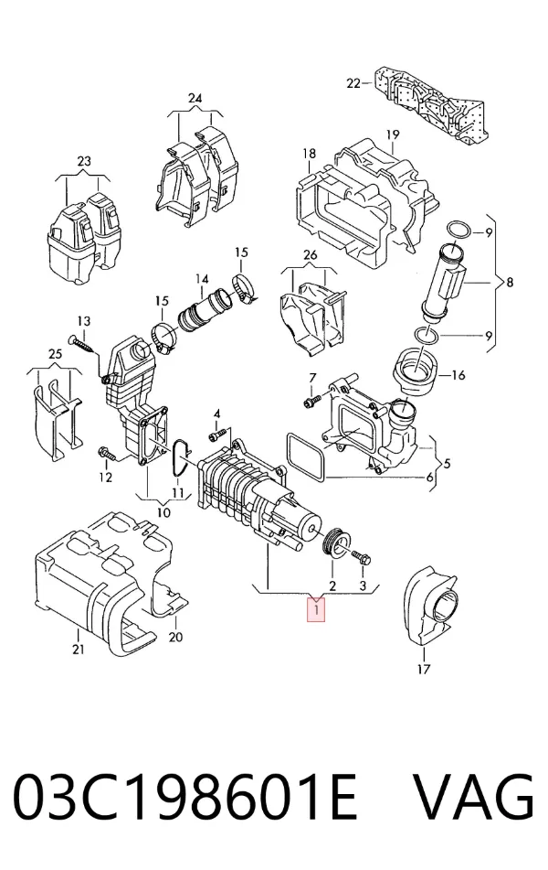 Компресор повітря 03C198601E VAG