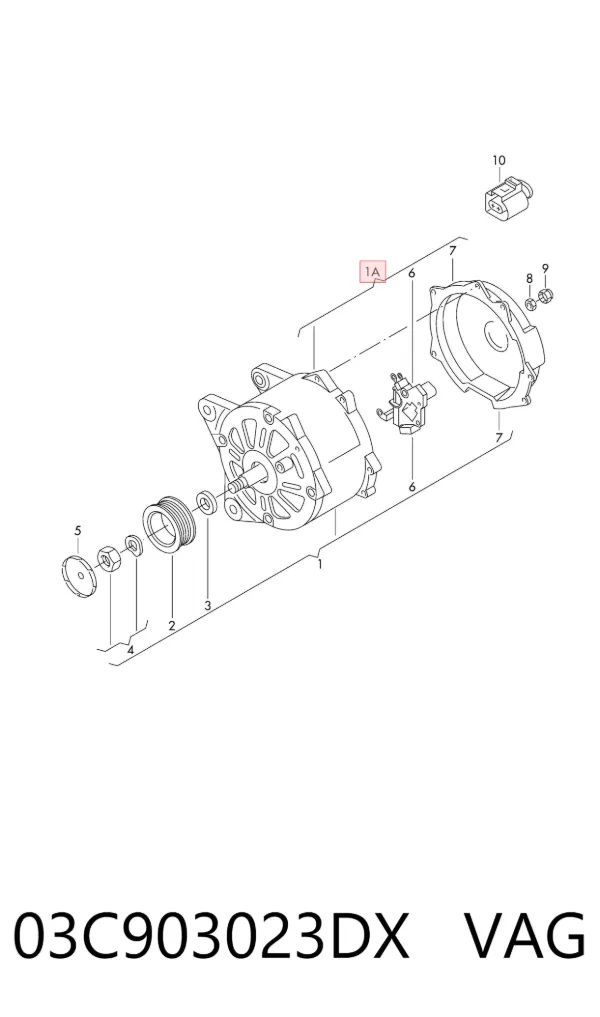 Генератор 03C903023DX VAG