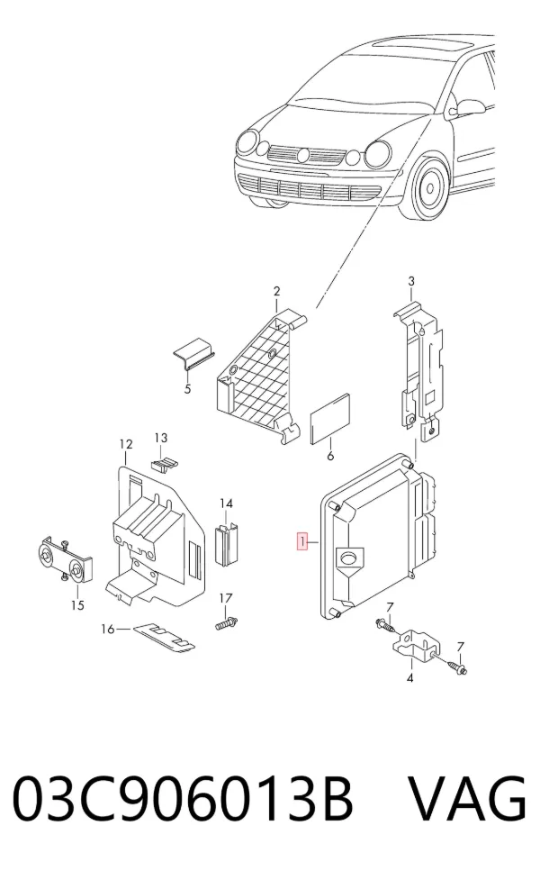 Електронний блок керування двигуном 03C906013B VAG