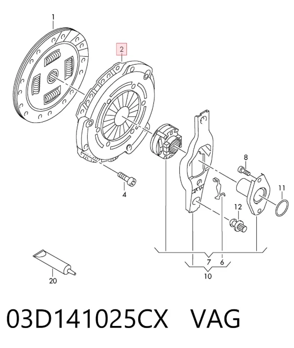 Корзина зчеплення 03D141025CX VAG