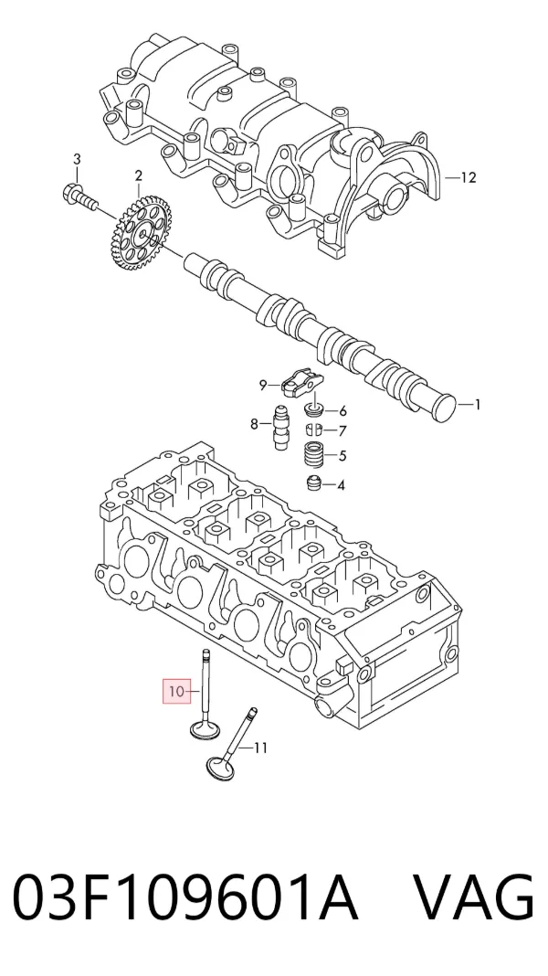 Клапан впускний 03F109601A VAG