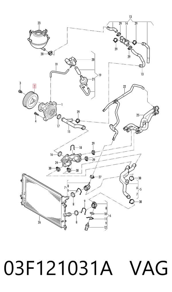 Шків помпи Audi A3 8P1
