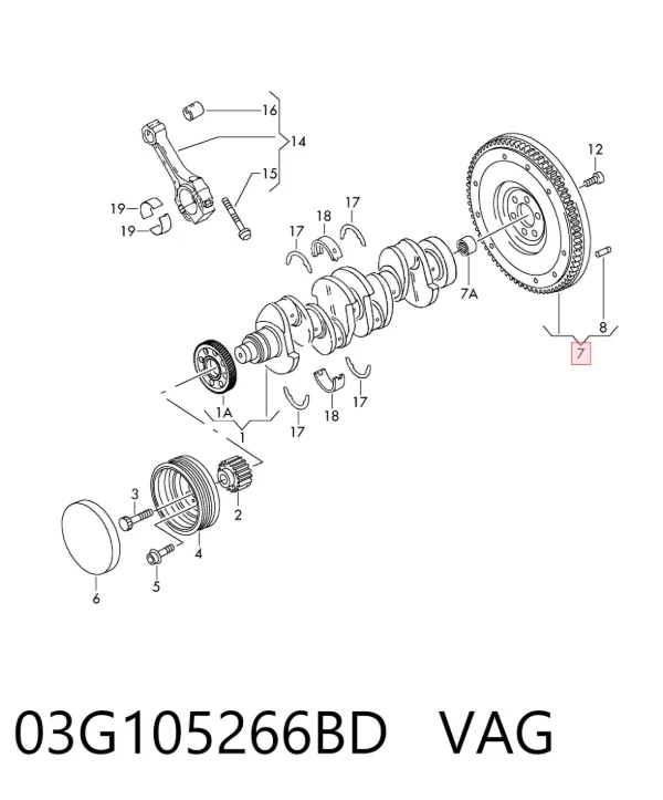 Маховик 03G105266BD VAG