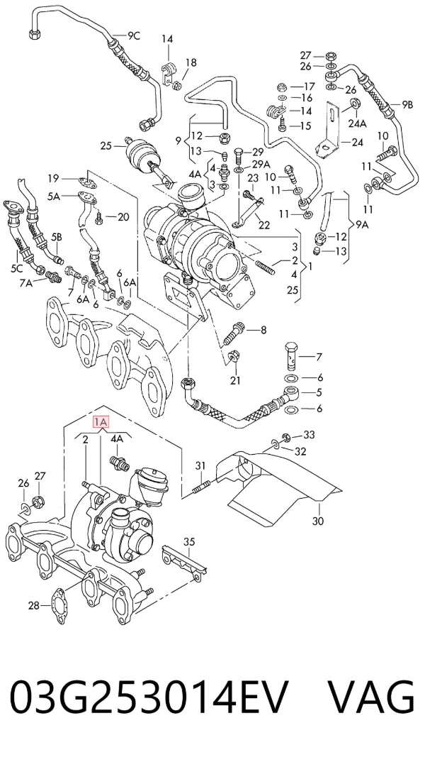 Турбіна 03G253014EV VAG