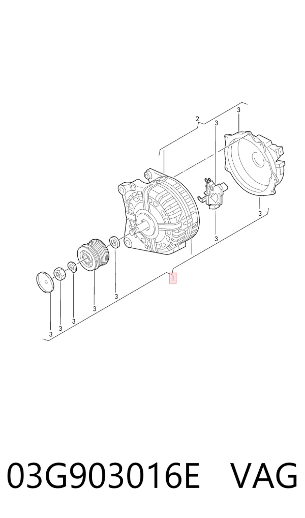 Генератор 03G903016E VAG