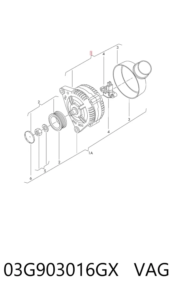 Генератор 03G903016GX VAG