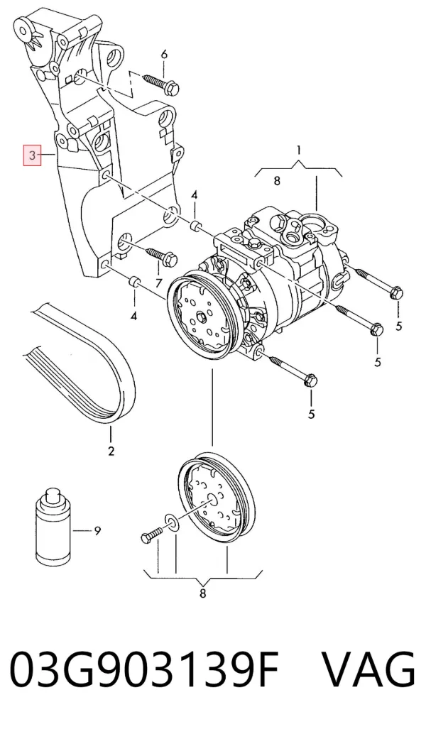 Кронштейн генератора Seat Altea XL