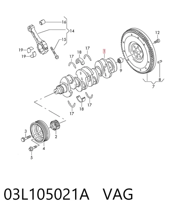 Колінвал Volkswagen Touran I