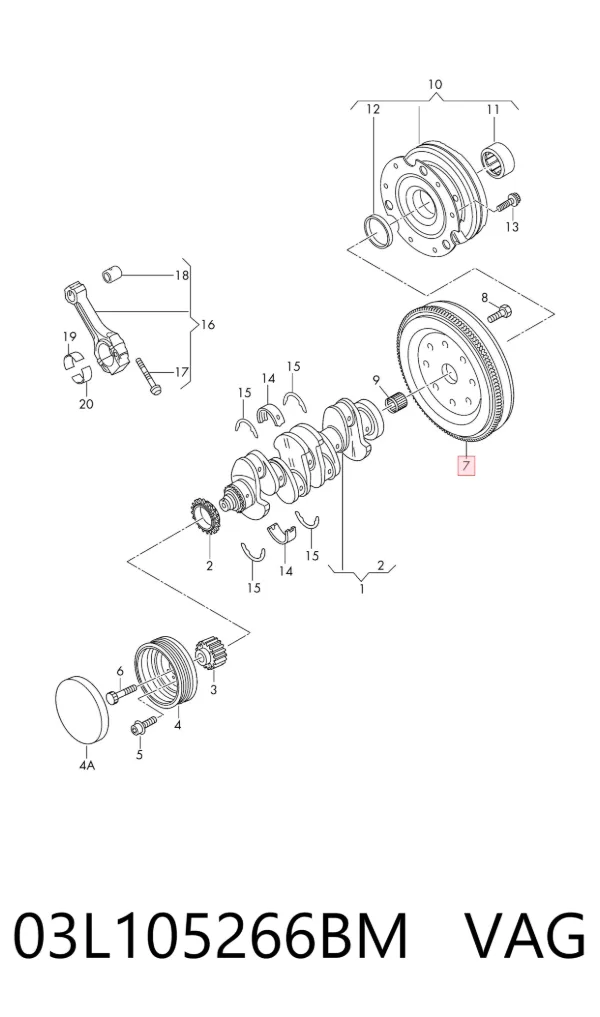 Маховик 03L105266BM VAG