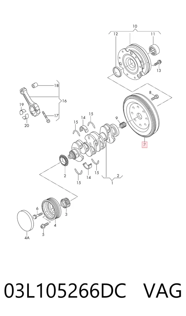 Маховик 03L105266DC VAG