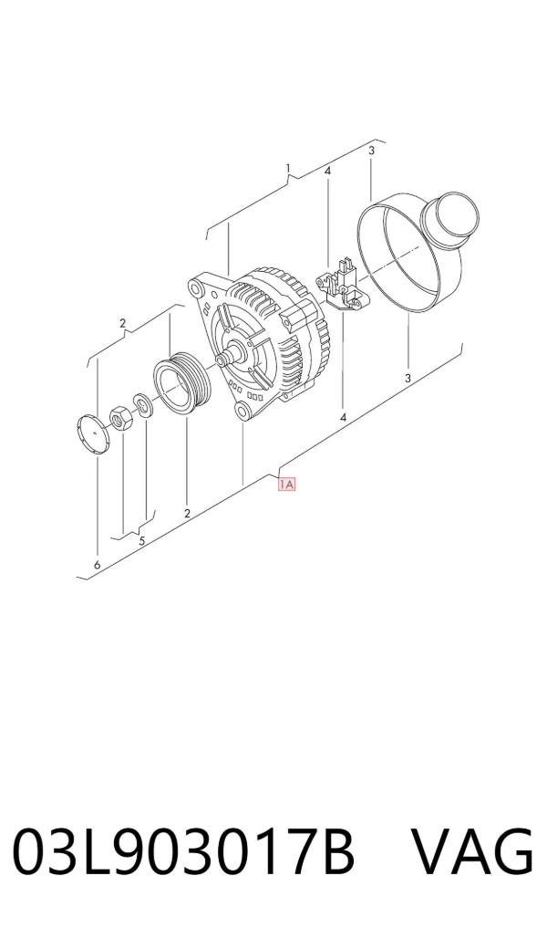 Генератор 03L903017B VAG