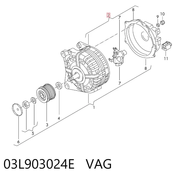 Генератор 03L903024E VAG
