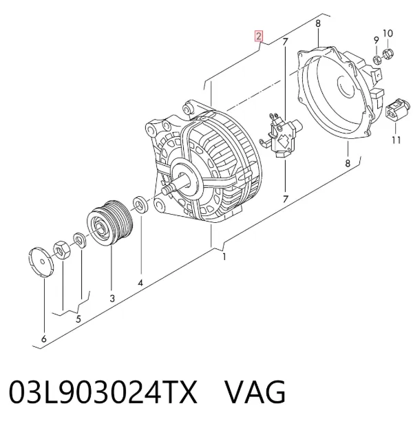 Генератор 03L903024TX VAG