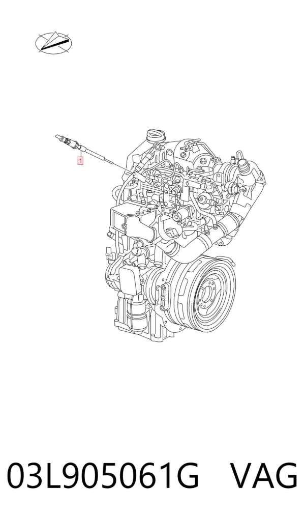 Свічка накалу 03L905061G VAG
