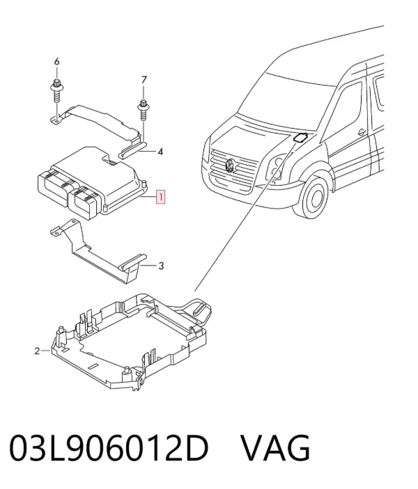 Електронний блок керування двигуном 03L906012D VAG