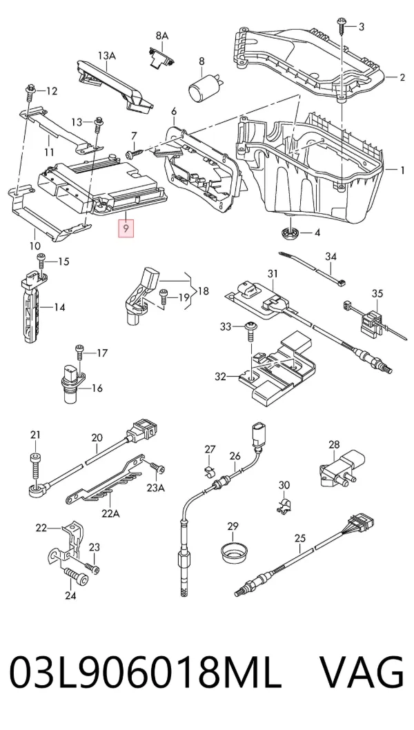 Електронний блок керування двигуном 03L906018ML VAG