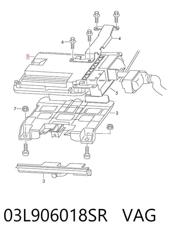 Електронний блок керування двигуном 03L906018SR VAG