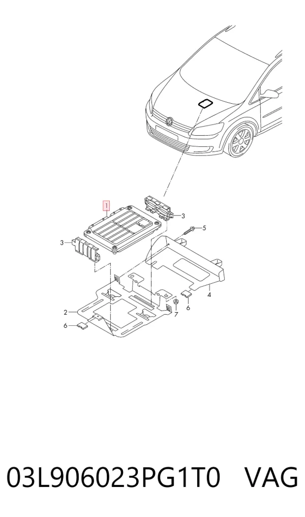 Електронний блок керування двигуном Volkswagen Touran II
