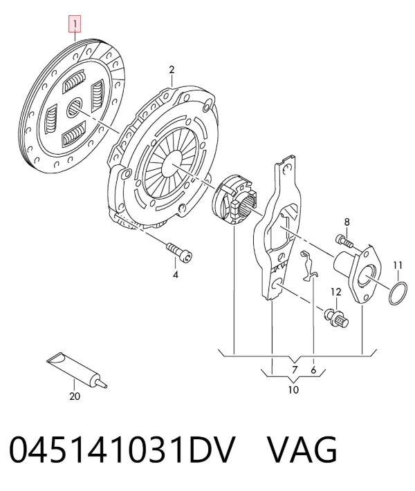 Диск зчеплення 045141031DV VAG