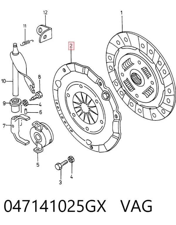 Корзина зчеплення 047141025GX VAG