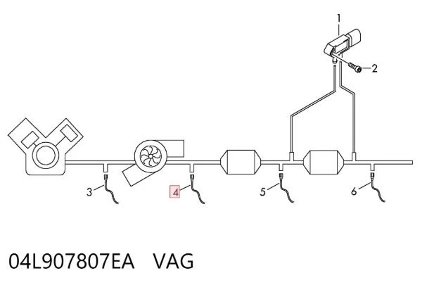 Датчик оксидів азоту NOX 04L907807EA VAG
