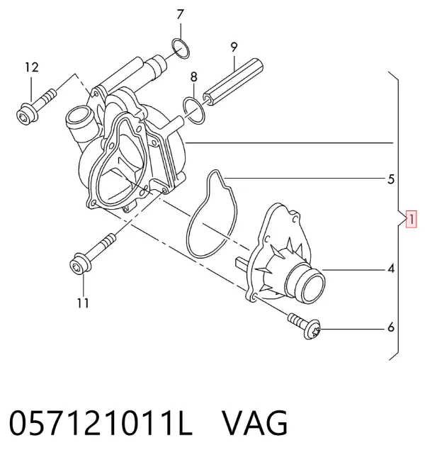 Помпа 057121011L VAG