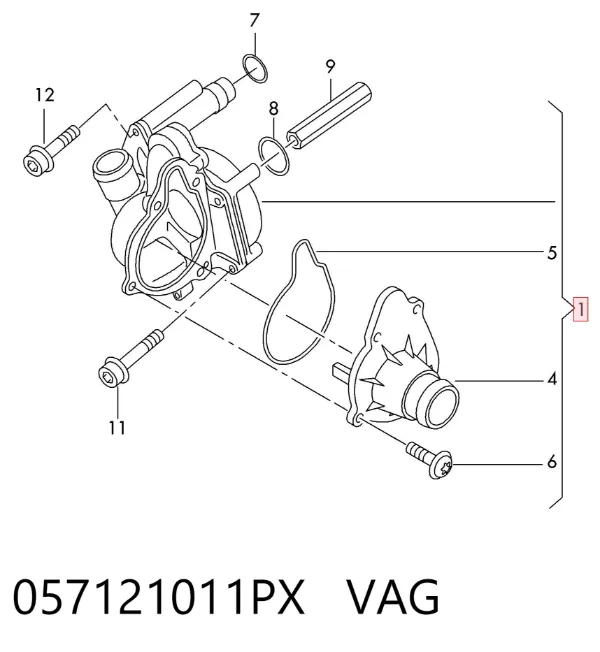 Помпа 057121011PX VAG