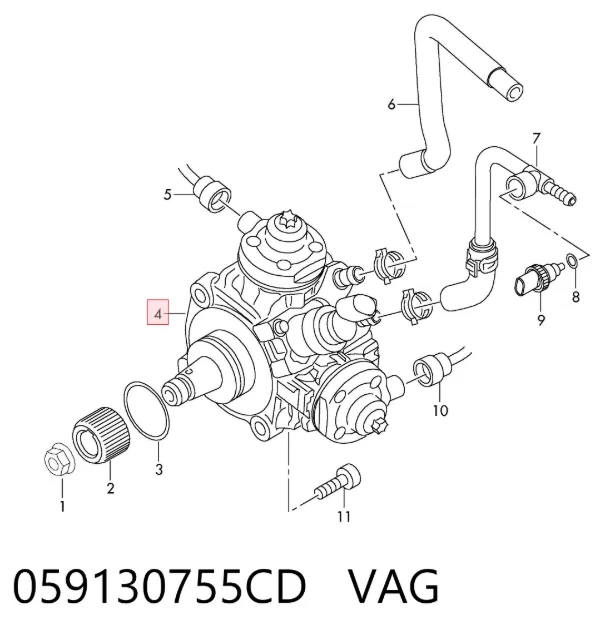 Паливний насос високого тиску 059130755CD VAG