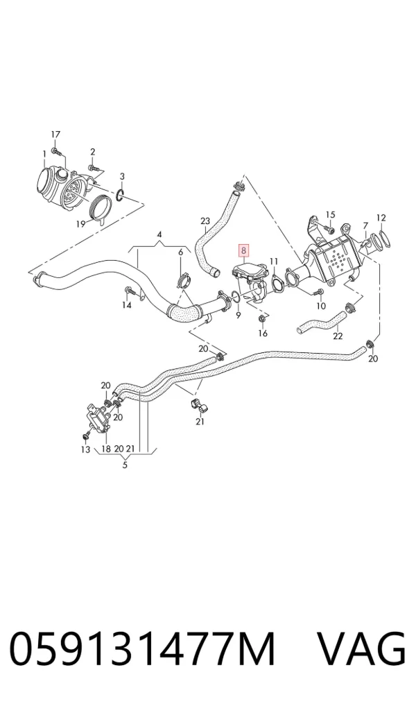 Клапан ЄГР 059131477M VAG